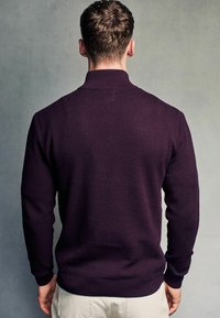 Next ZIP NECK - Strickpullover - dark purple