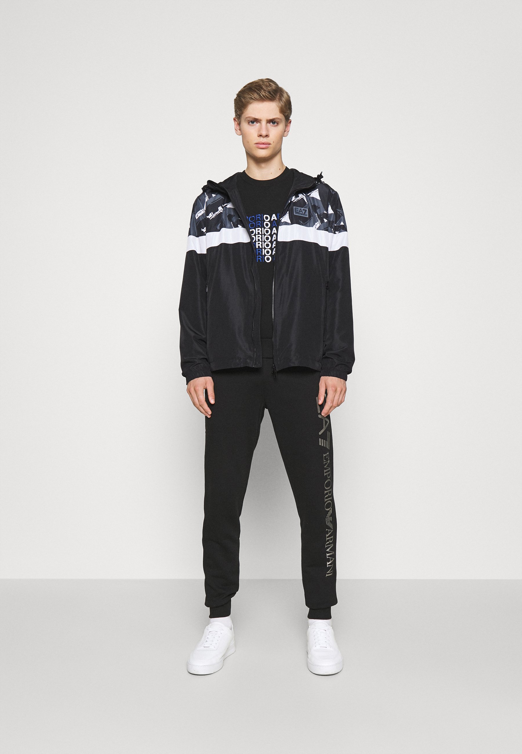 EA7 Emporio Armani Giacca leggera - black/white/nero - Zalando.it
