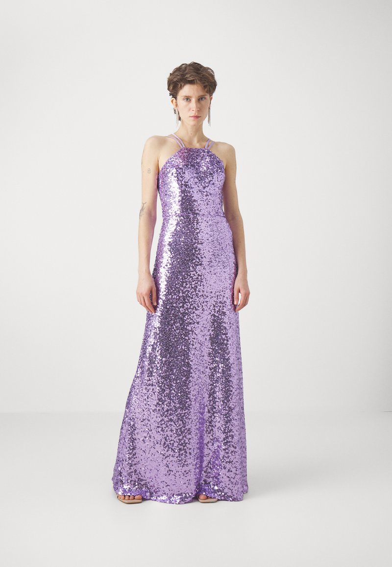 mauve glitter dress Bellerose Thigh Split Sequin Dress Purple main image 1
