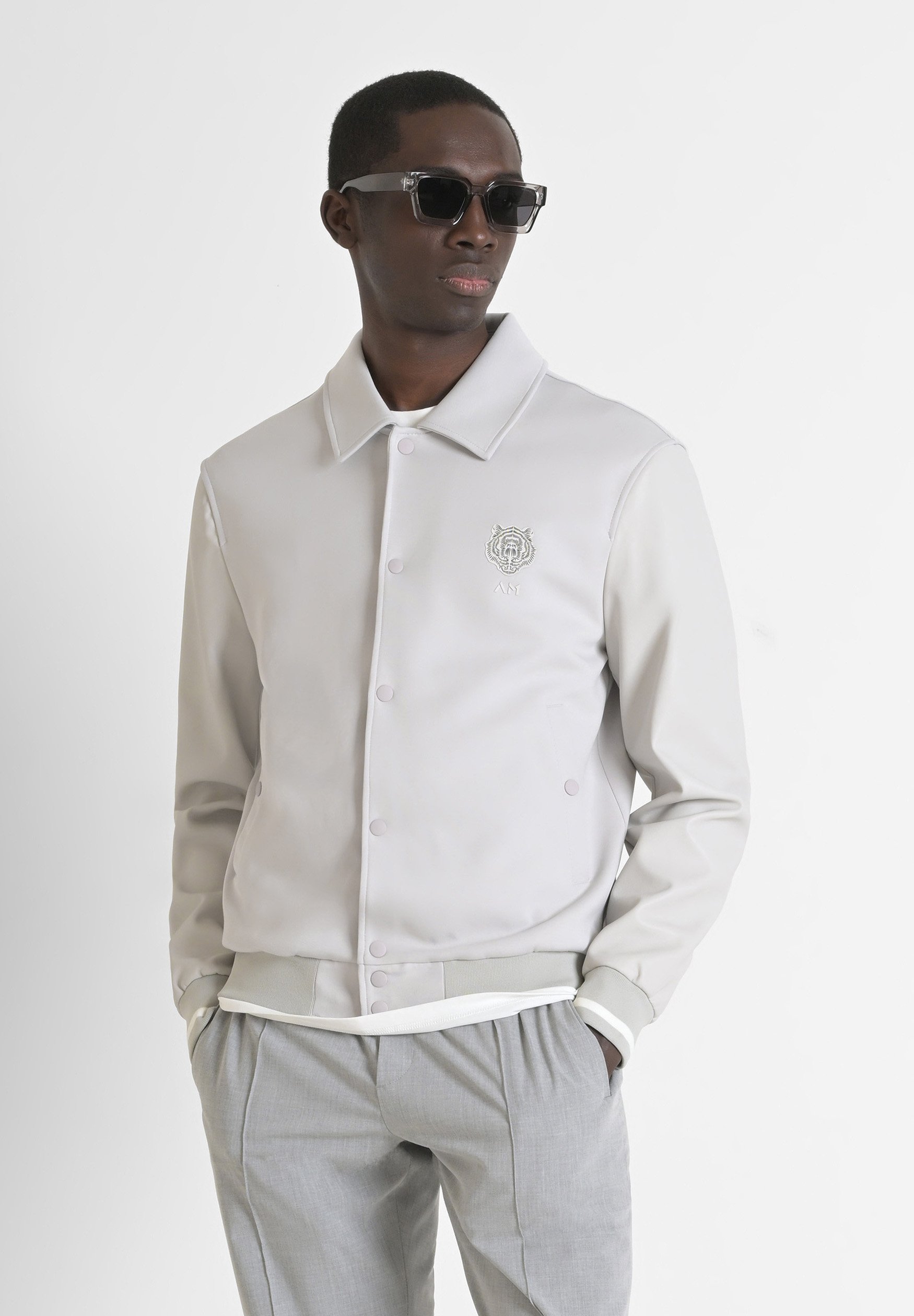 Antony Morato REGULAR FIT Sudadera con cremallera ice/gris