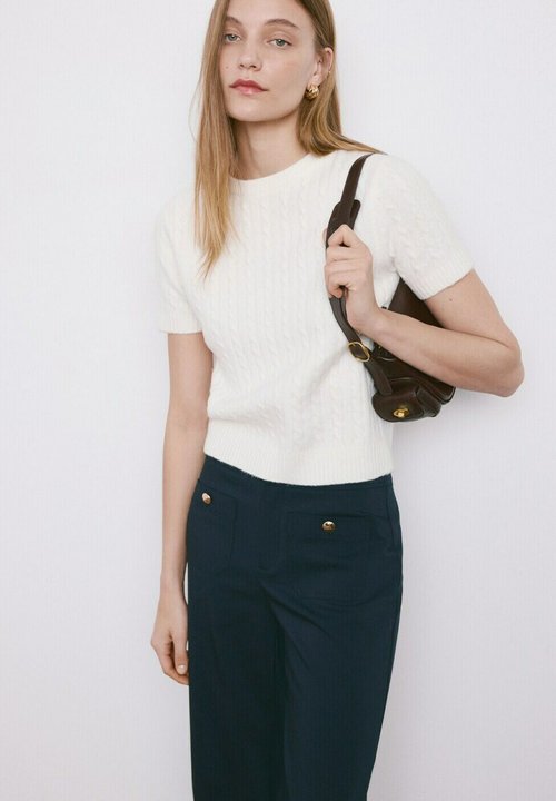 Marks & Spencer WIDE LEG - Pantaloni - dark navy/blu scuro