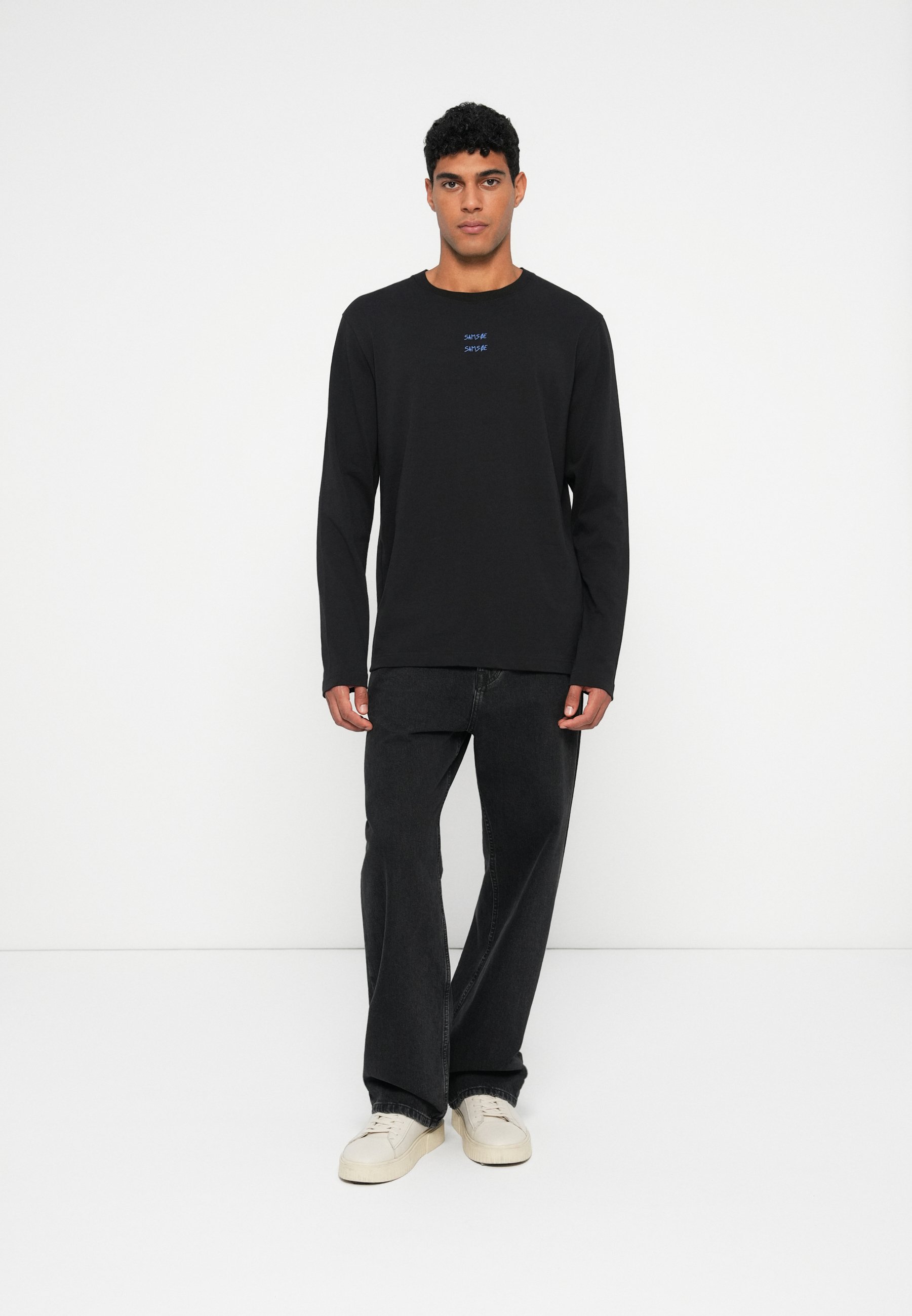 Samsøe Samsøe SACARDS - Long sleeved top - black cards/black