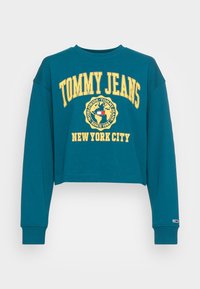 Tommy Jeans Felpa - mottled teal