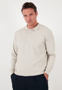 REGULAR FIT - Pitkähihainen paita - stone