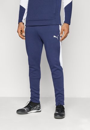 Puma PANTS - Tracksuit bottoms - navy/silver/white