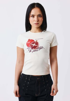 Project X Paris T-SHIRT MANCHES COURTES POMEGRANATE EXPLOSION - Camiseta estampada - crème camel