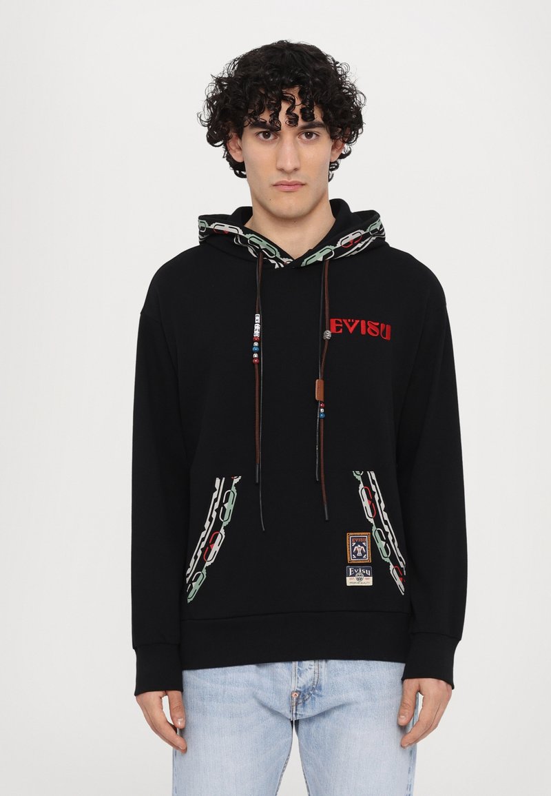 Evisu - TOTEM SEAGULL HOODIE - Sweatshirt - black, Forstørre