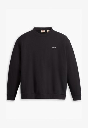 Felpa nera in misto cotone, con collo rotondo, polsini a coste e un piccolo logo bianco Levi's sul petto. Design semplice e casual.
