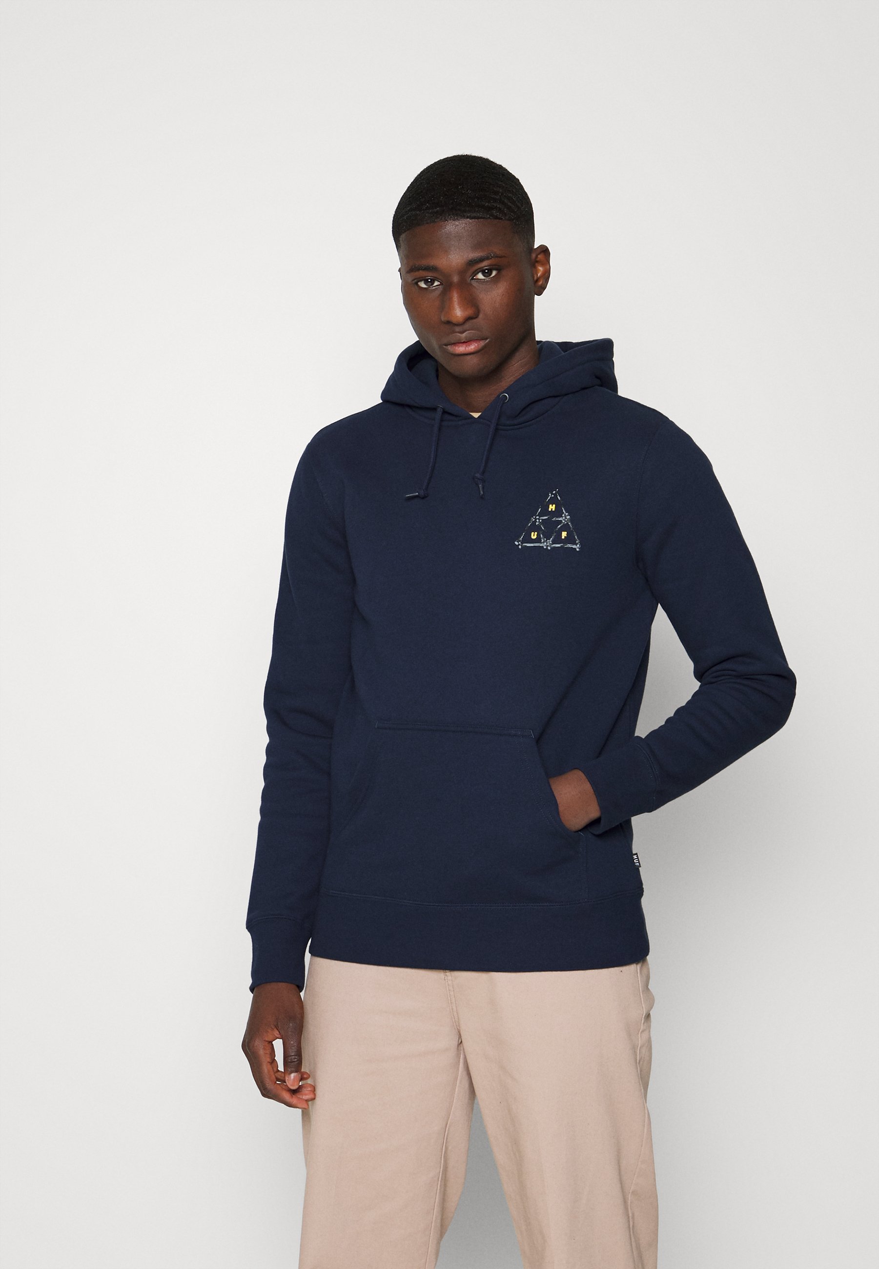 HUF BROKEN HOODIE - Sudadera - navy blazer/azul marino - Zalando.es