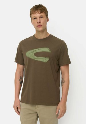 camel active, T-shirts print - dark olive green