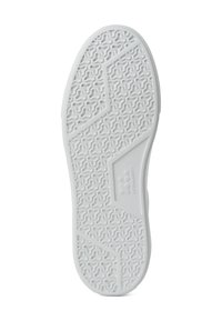 Talpa de pantof alb din cauciuc, cu un model texturat pentru aderență, având un design geometric și o secțiune netedă marcată cu "EXTRALIGHT."