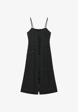 Superdry & Co, SUPERDRY PRINT BUTTON DOWN CAMI MIDI DRESS.. - Robe chemise - black dot row print