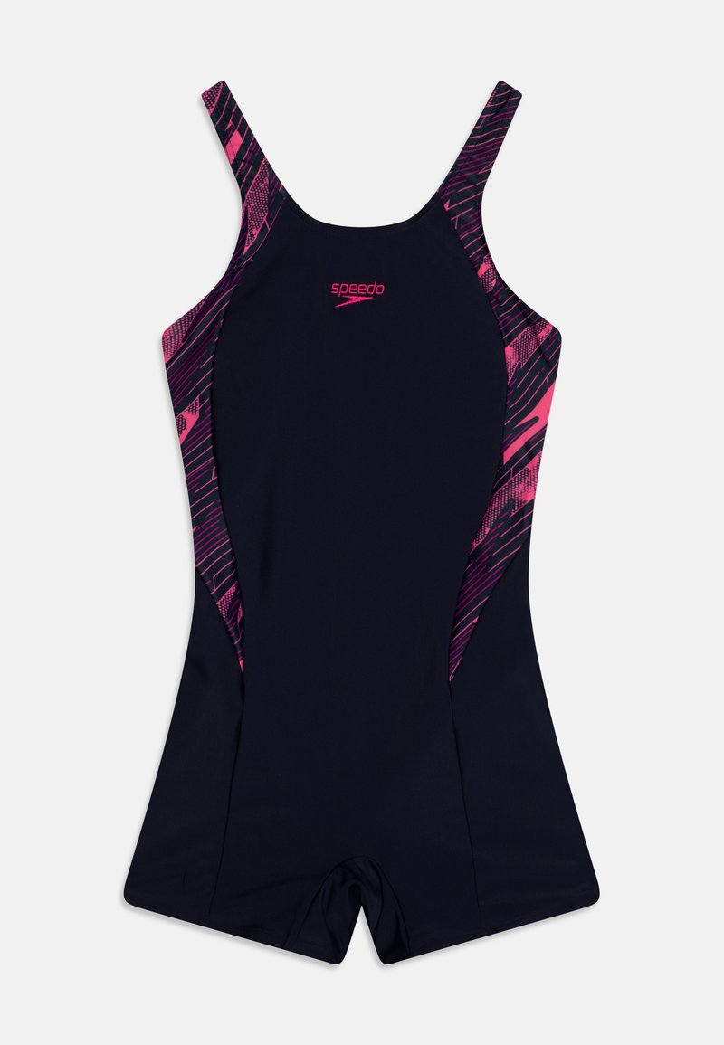Speedo - GIRLS HYPERBOOM SPLICE LEGSUIT - Traje de baño - true navy/electric pink/fandango pink, Ampliar