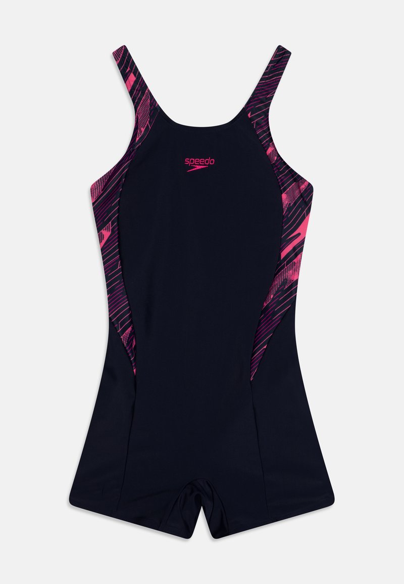 Speedo - GIRLS HYPERBOOM SPLICE LEGSUIT - Badeanzug - true navy/electric pink/fandango pink, Vergrößern