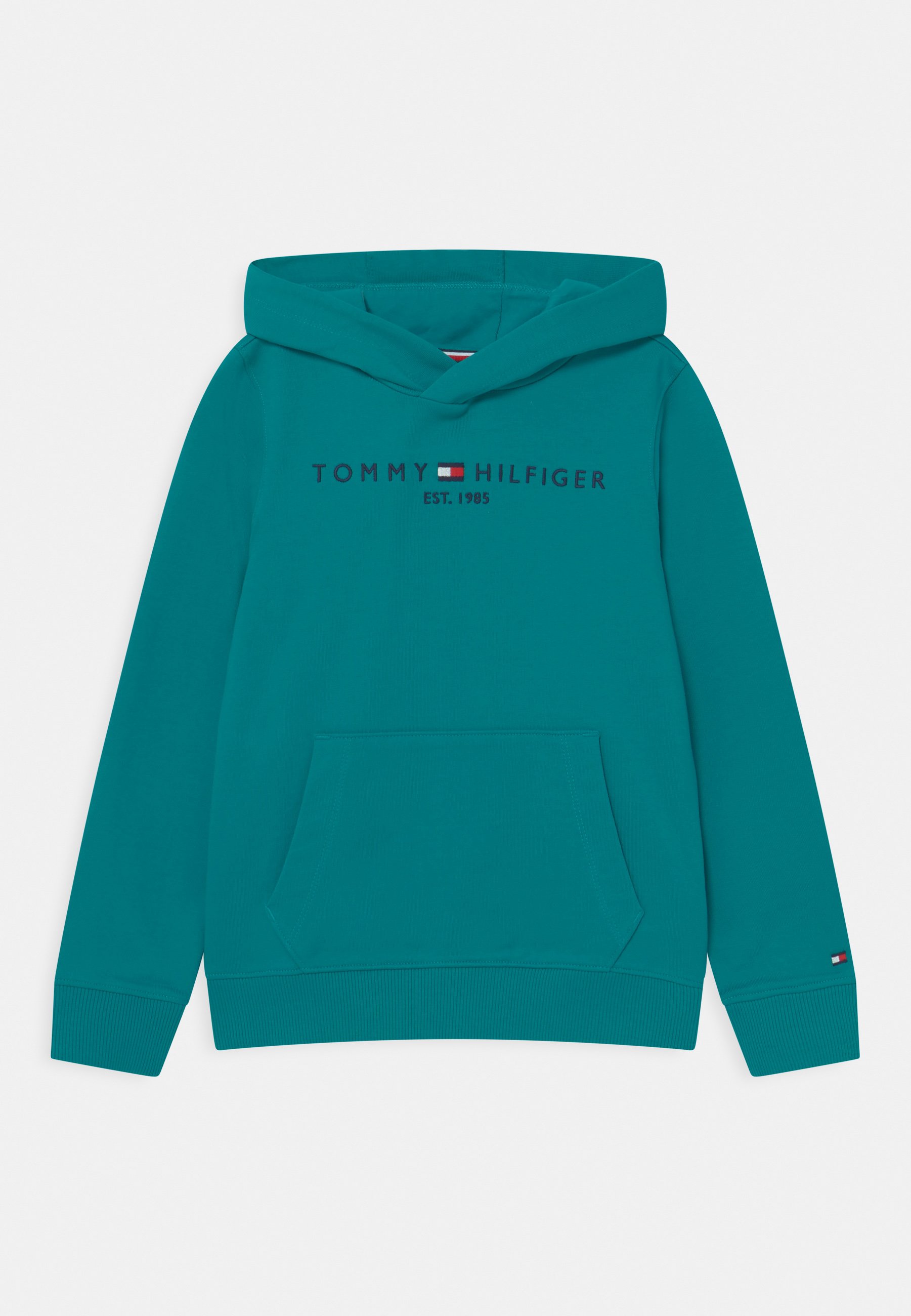 Tommy Hilfiger ESSENTIAL HOODIE - Felpa con cappuccio - breakaway  teal/petrolio - Zalando.it