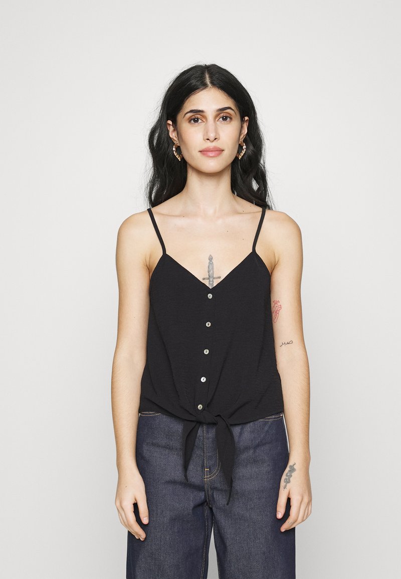 ONLY Petite ONLMETTE STRAP BUTTON - Débardeur - black