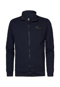 Sweater met rits - navy blue