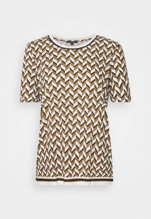 GRAPHIC PRINT CONTRAST STRIPE - Camiseta estampada - black