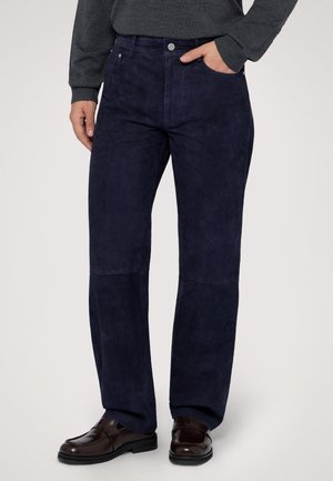 Trussardi Lederhose - blue genoa