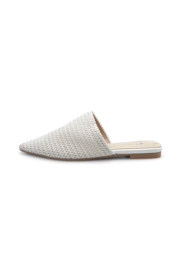 Pantolette flach - beige