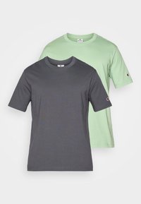CREWNECK TEE 2 PACK - T-shirts basic - basil green/stealth