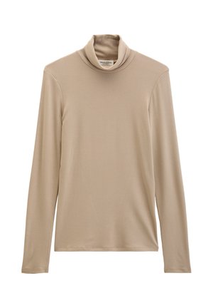 Marc O'Polo, T-SHIRT, LONGSLEEVE, HIGH NECK, RIB - Longsleeve - earthy taupe