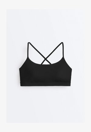 OYSHO, COMFORTLUX LIGHT-SUPPORT SPORTS BRA WITH CROSSOVER STRAPS 33717901 - Sportmelltartó könnyű sportoláshoz - black