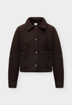 JDY, JDYALEXA BOUCLE SHORT - Veste mi-saison - chocolate torte