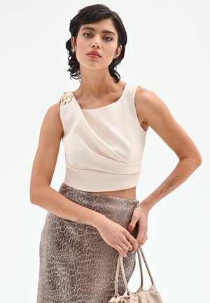 ASIMMETRICO  - Top - white cream