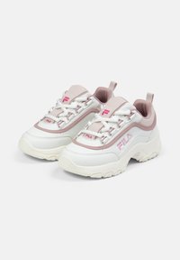Fila STRADA LOGO - Sneakers basse - white/mauve chalk/marshmallow
