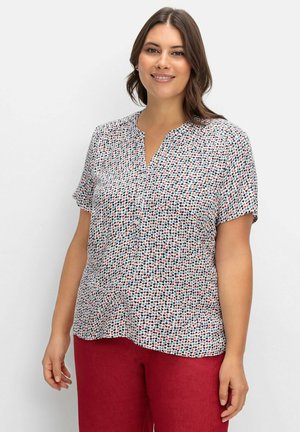 Sheego, Bluse - ecru gemustert