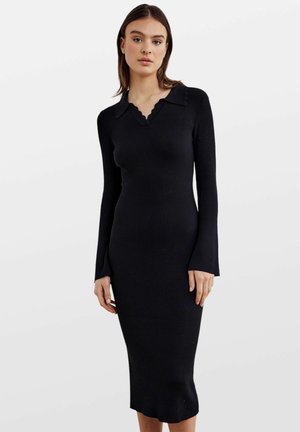 LIVVY - Svetríkové šaty - black
