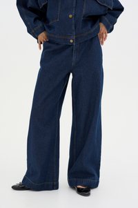 My Essential Wardrobe TESSAMW 160 WIDE - Platėjantys džinsai - dark blue  blue wash