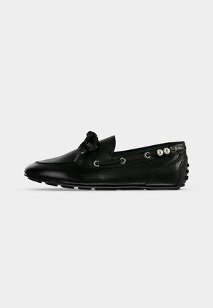 KARL LAGERFELD, ARIELLA BOAT SHOE - Slipper - black leather