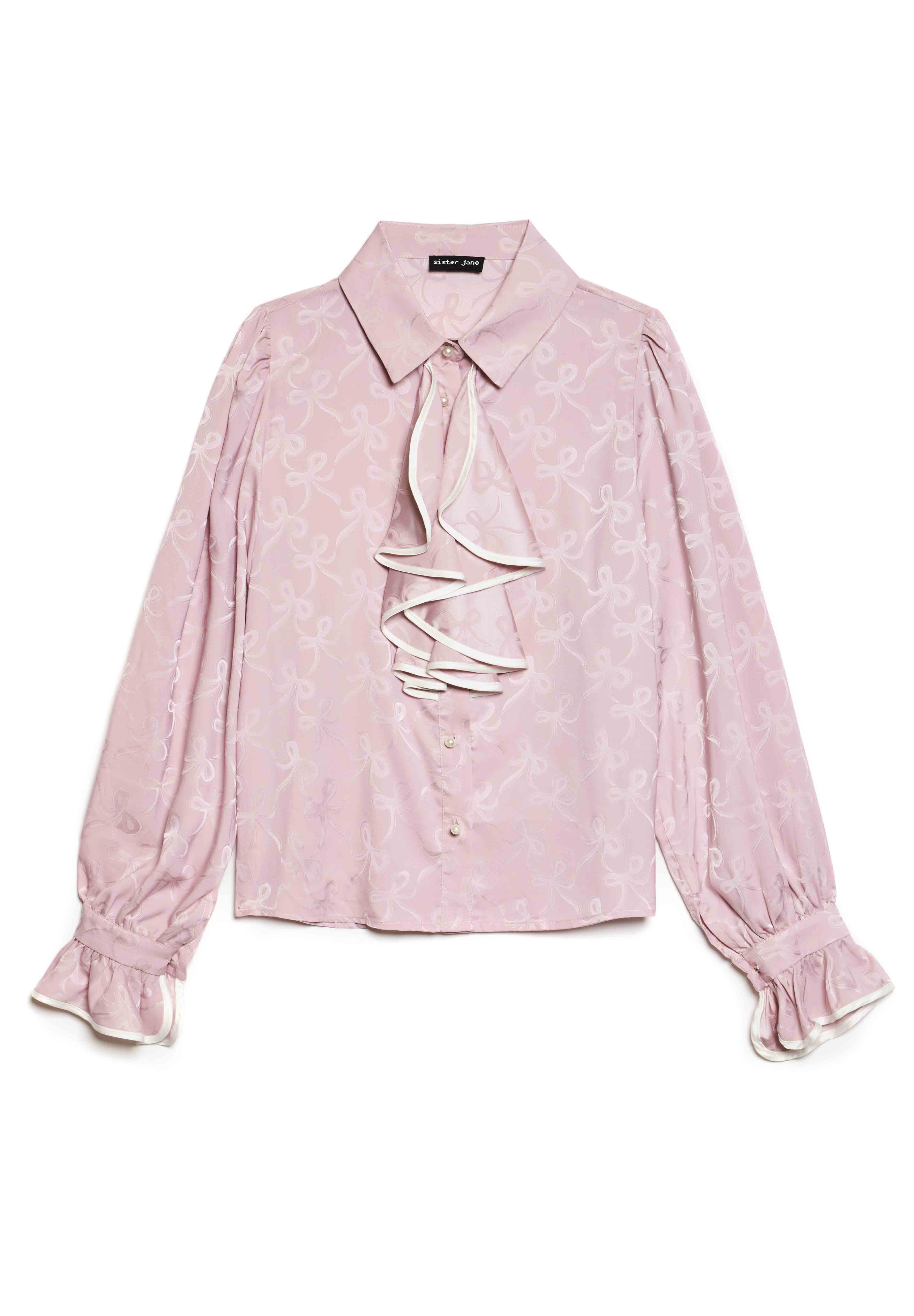 Sister Jane RUFFLE - Button-down blouse - lilac - Zalando.co.uk