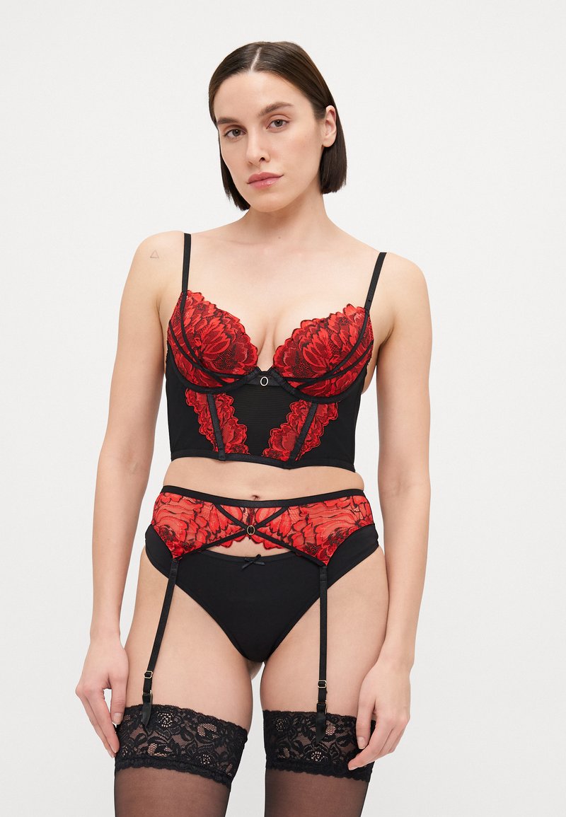 Ann Summers NIGHTFALL SUSPENDER BELT - Suspenders - black/red/black -  Zalando.ie