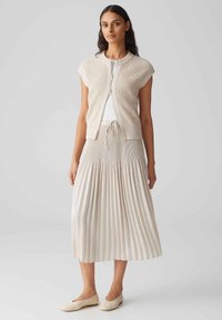 OPUS MIDI RIBANE FRENCH - A-lijn rok - natural glaze