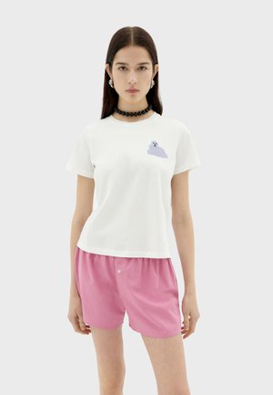 Thinking Mu BLUEDOG - T-shirt imprimé - white