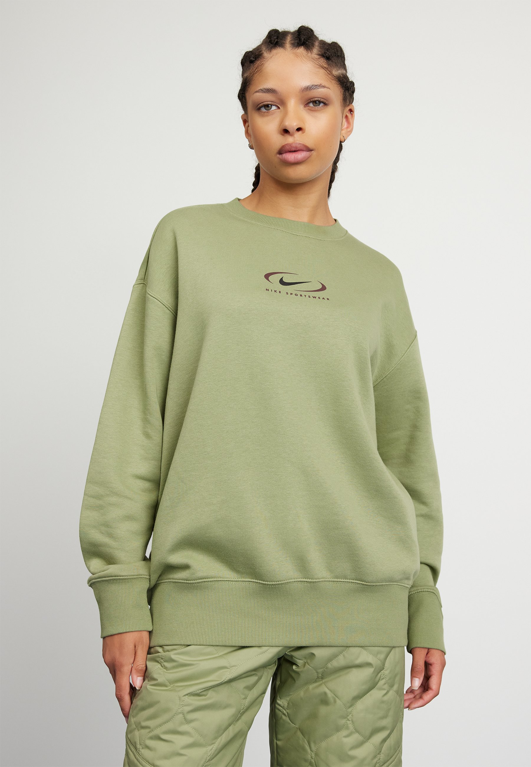 khaki nike crewneck