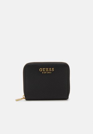 Mustkindlast mustmustest 1981 "GUESS" dekolt ja kuldne tõmblukk. Kompaktne ristkülikukujuline disain.