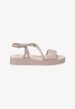 Sandalen met plateauzool - beige
