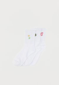 Unselected, white/multi-coloured