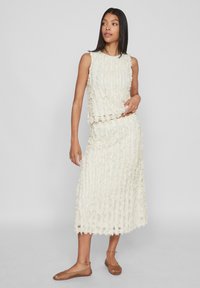 VILA VINABILA MIDI SKIRT - sukňa v tvare A - birch