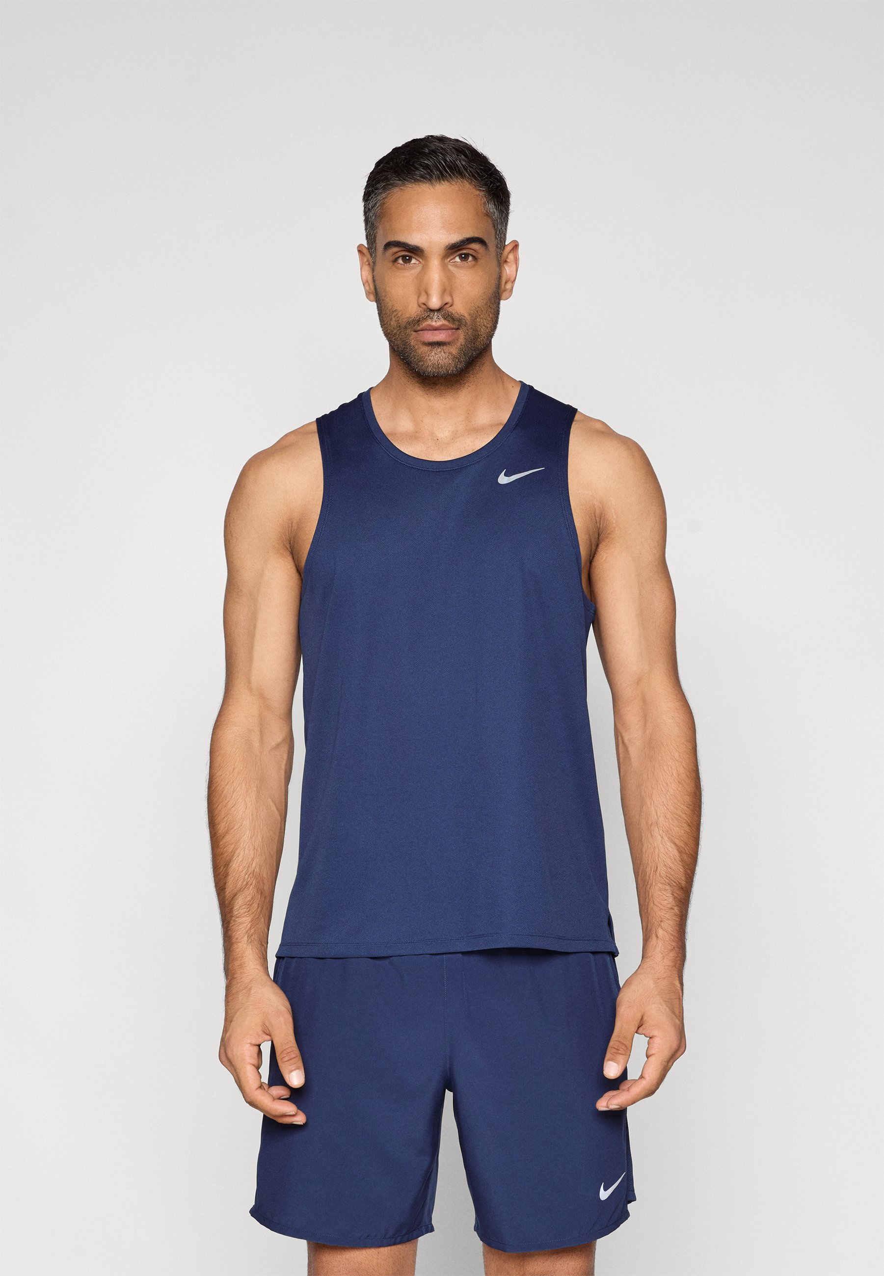 MILER TANK - Top - midnight navy/reflective silver-coloured uomo
