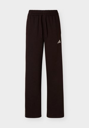 adidas Sportswear, ESSENTIALS 3 STRIPES OPEN HEM PANTS - Pantalon de survêtement - aurora coffee/ivory