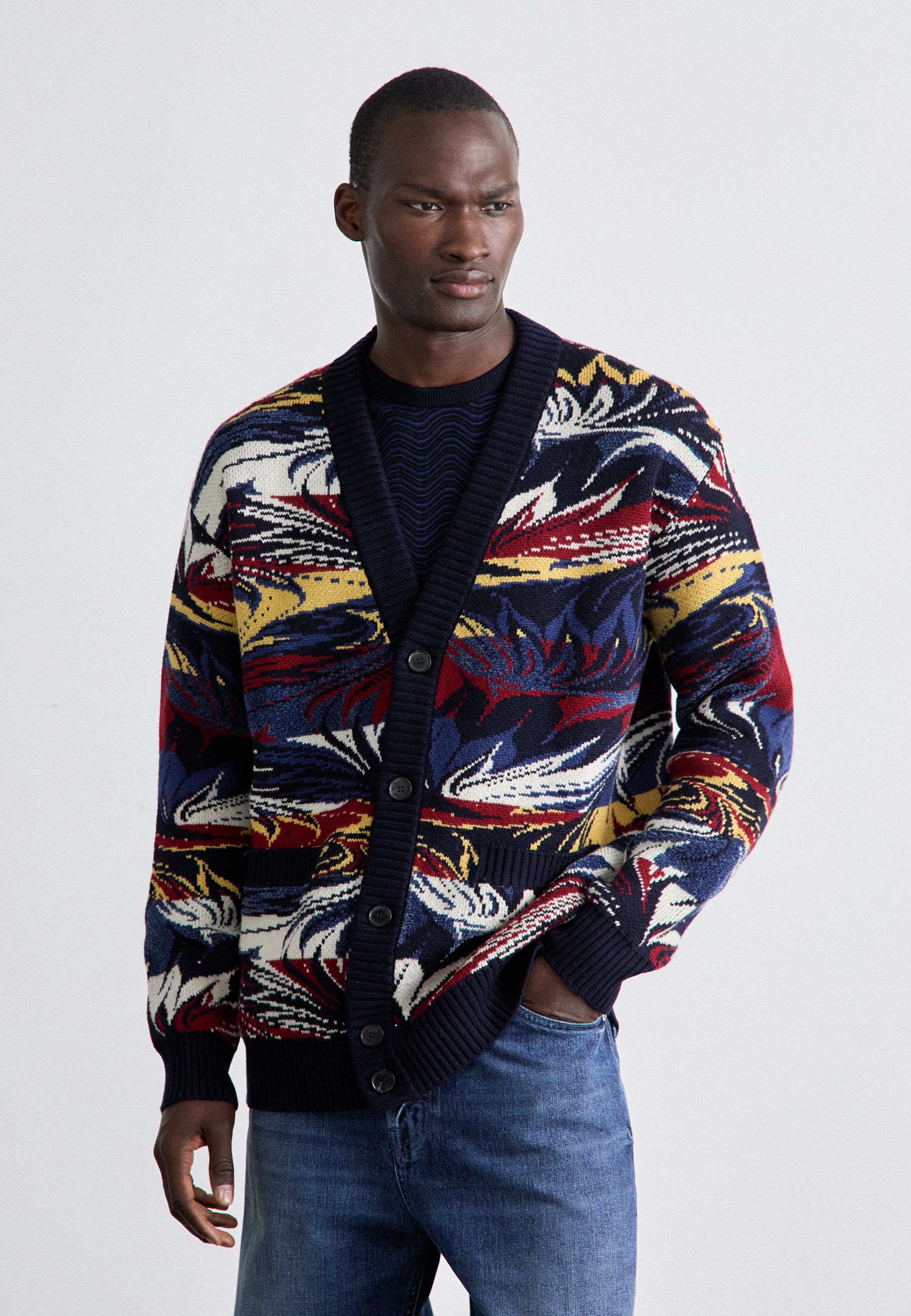 コート MISSONI BUTTONED CARDIGAN Missoni BUTTONED CARDIGAN - Cardigan - blue/green tones/blue