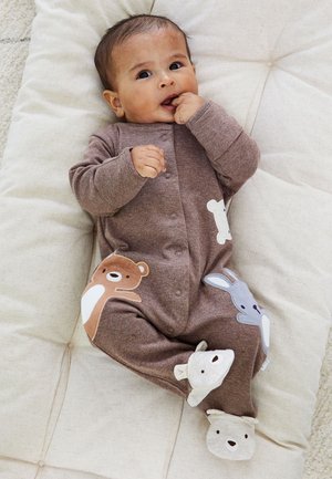 JoJo Maman Bébé REGULAR FIT - Pajac za spanje - brown