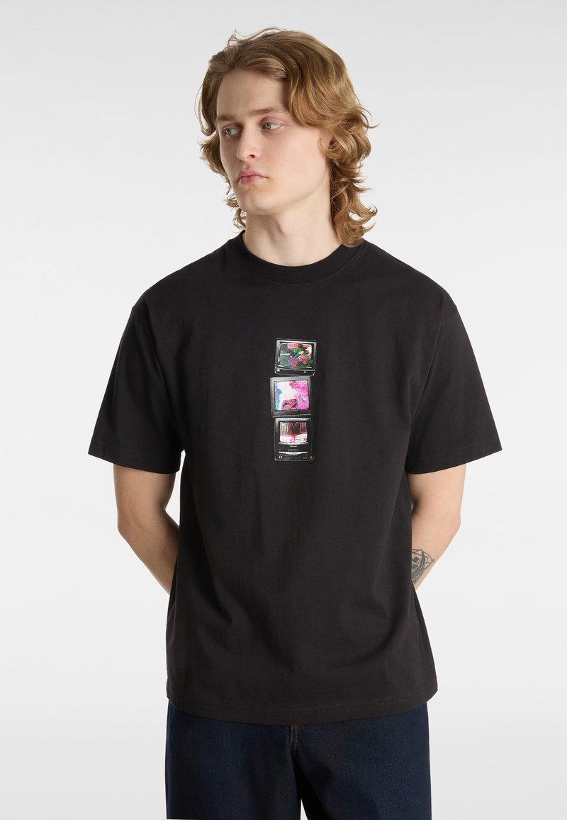 Vans VEE TV - Triko s potiskem - black