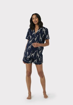 MATERNITY GIRAFFE PRINT SHORT SET - Pyjamas - navy