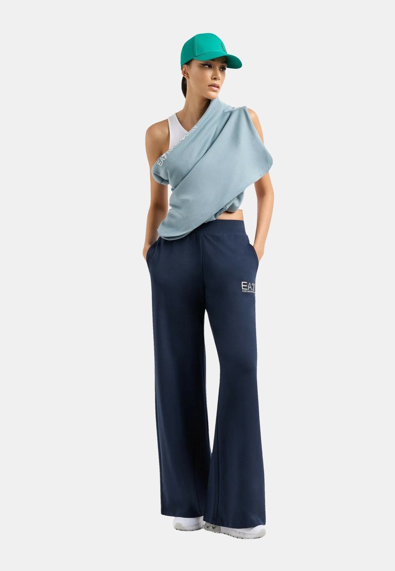 EA7 Emporio Armani SHINY - Mikina s kapucňou - hellblau
